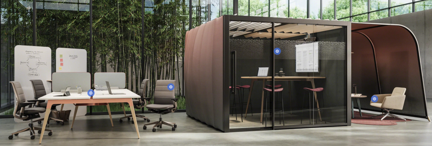 Bei der Büroplanung ist die Auswahl an Räumen und Technik wichtig