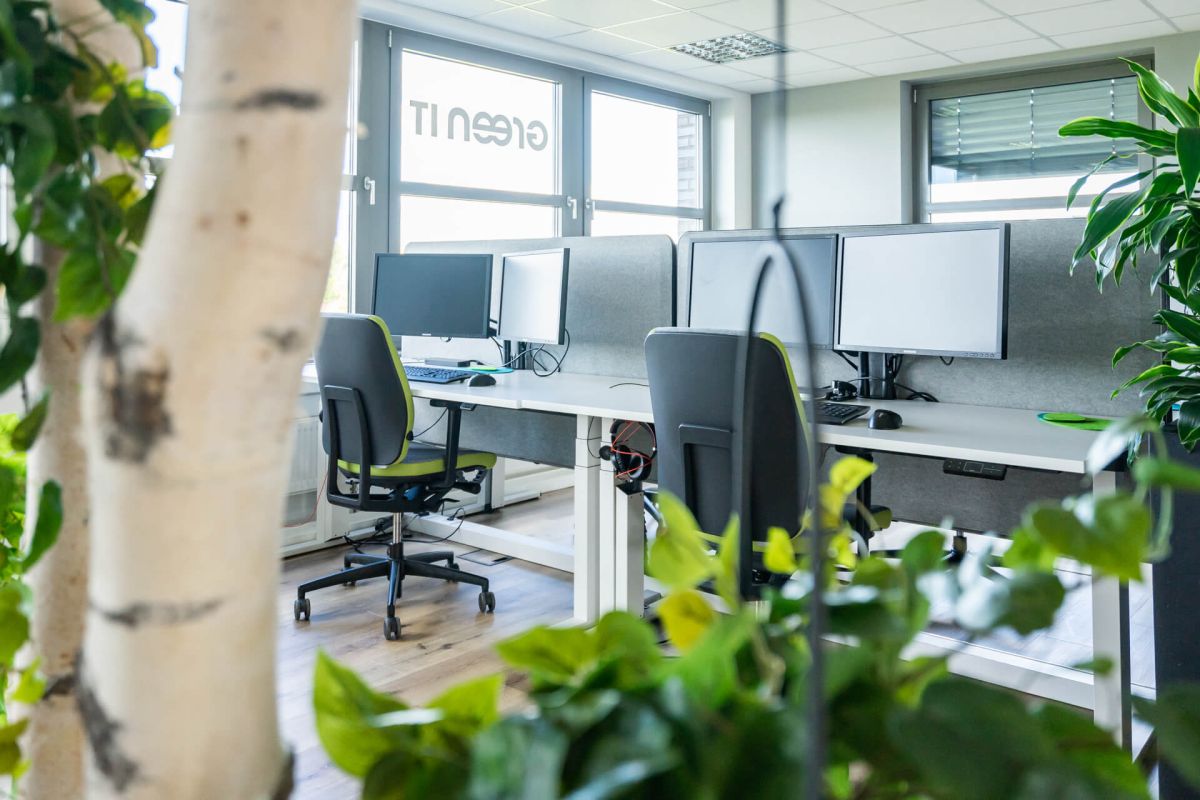 Der moderne Teamarbeitsplatz - Das Innenraumkonzept spiegelt die Verbundenheit zur Natur wieder